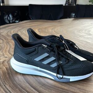 Adidas Black and Gray Running Shoes with Mesh Upper Sz 12